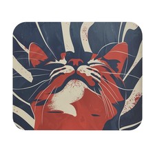 Cat Lover's Mouse Pad Rectangle , Animal Theme Desk Accessories, Cute Kitty