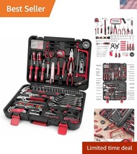 259-Piece Professional Tool Kit for Home and Auto Repair - Complete Set in Red