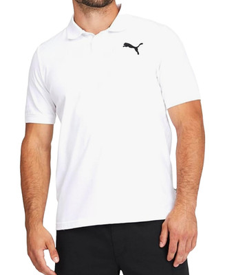 Puma Essential Polo Shirt Men's Large White New w/ Tags Unisex 