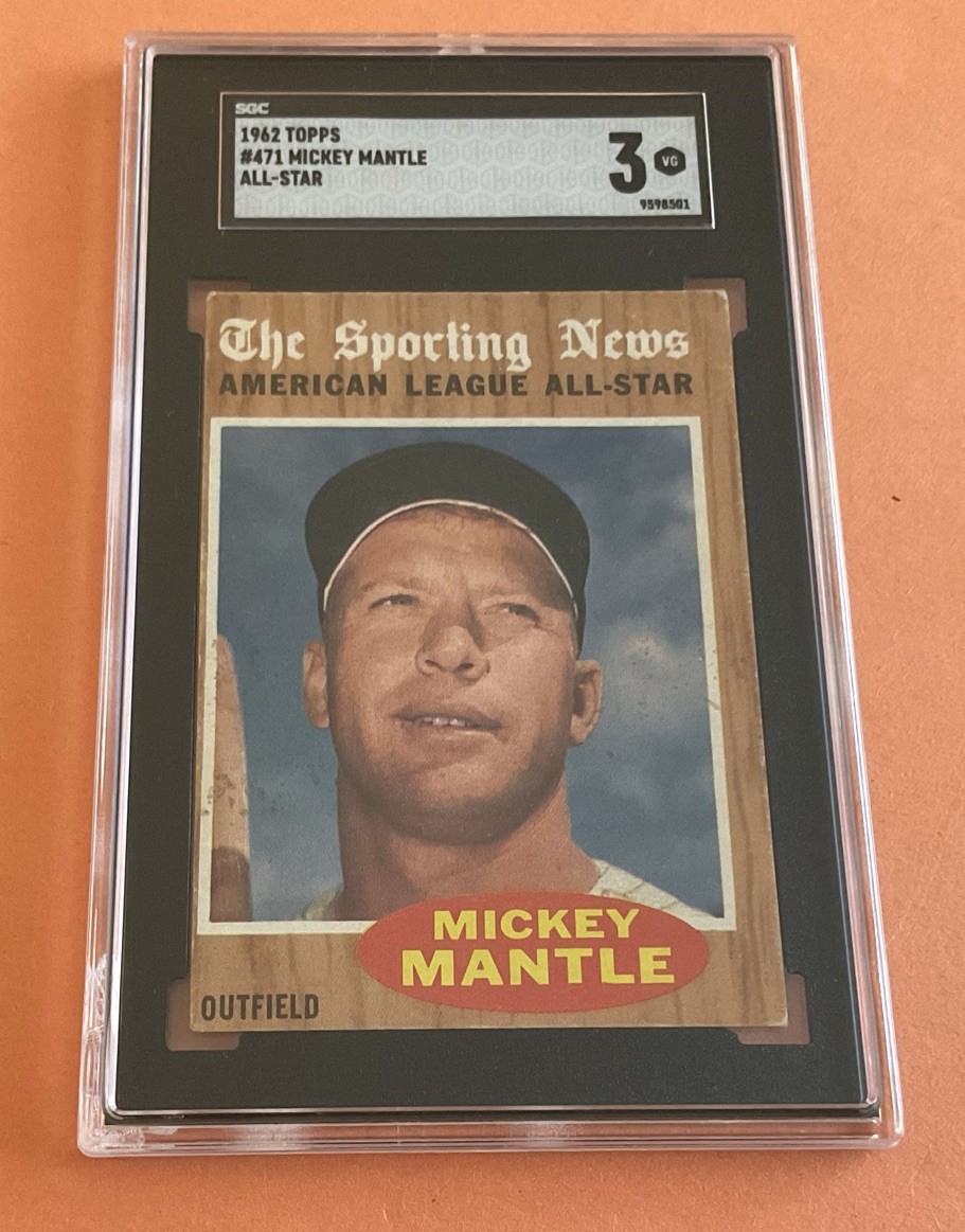 1962 Topps All-Star Mickey Mantle #471 SGC 3 ~ NEW YORK YANKEES ~ HOF