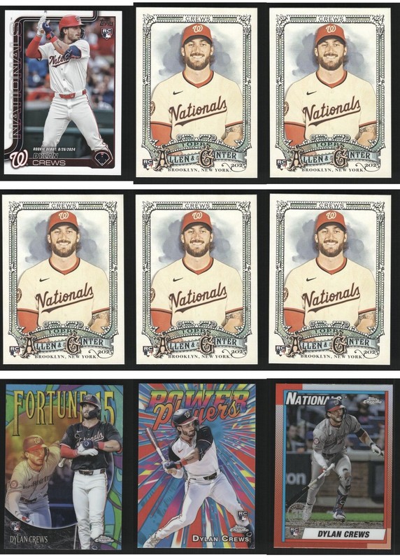 Dylan Crews Baseball Card 9 Card LOT