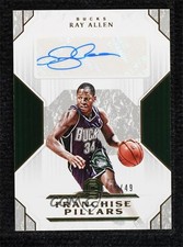 2018 Panini Cornerstones Franchise Pillars 19/49 Ray Allen #FP-RAL Auto HOF s3g