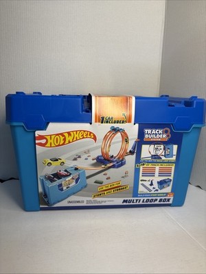 2017 Mattel HOT WHEELS Track Builder System MULTI LOOP BOX New! Stunts & Storage