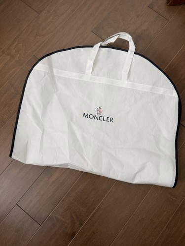 Authentic Moncler White Garment Bag 34x24.5 Jacket Cover Travel Storage EUC