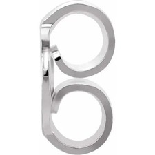 Set of 2 Real 14K White Medium Weight Friction Earring Back with 5.7 mm Pad