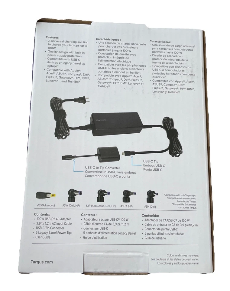 Targus Universal Charger Including All USB-C Devices - Black: Outlet Adapter 4.5 - Image 2 of 2