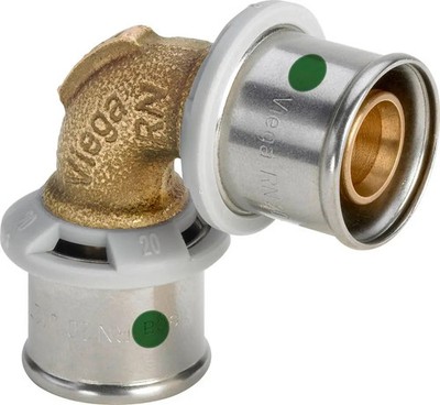Viega Sanfix Fosta Sanfix P-Bogen 90 Grad, d 63mm Rotguss Modell 2116 566258