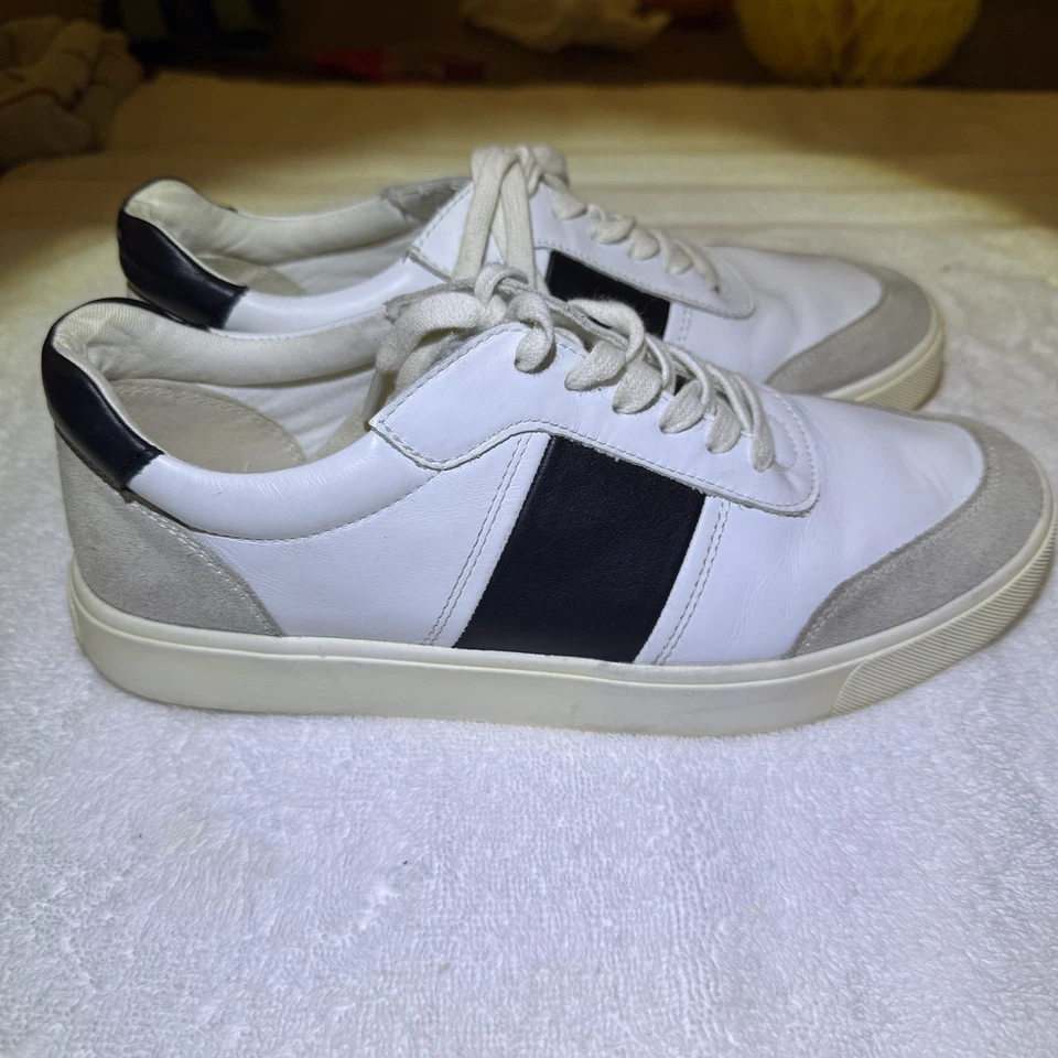 Sam Edelman Blanco y Negro ENNA Hombres Plano Retro Bajo Top Talla 9.5M Foto 3 de 4