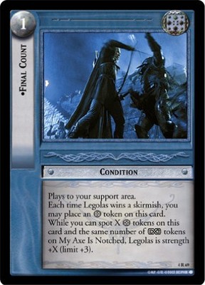 LOTR TCG THE TWO TOWERS FINAL COUNT 4R69 M/GEM MINT Tip Top Shelf