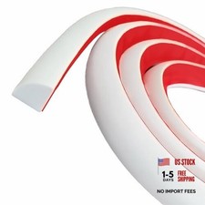 Peel and Stick Quarter Round Molding, 1/2 x 39'' Flexible Rubber Edge Trim,