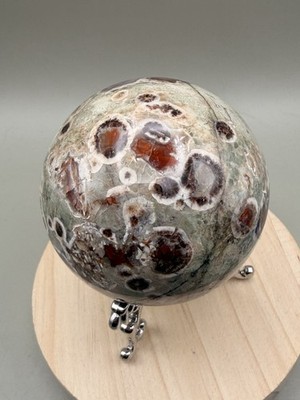 56mm Russian Green Flower Jasper Sphere Natural Crystal Gemstone Reiki Chakra 