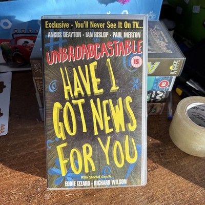 Unbroadcastable Have I Got News For You (VHS, 1995) video tape free post U.K. 