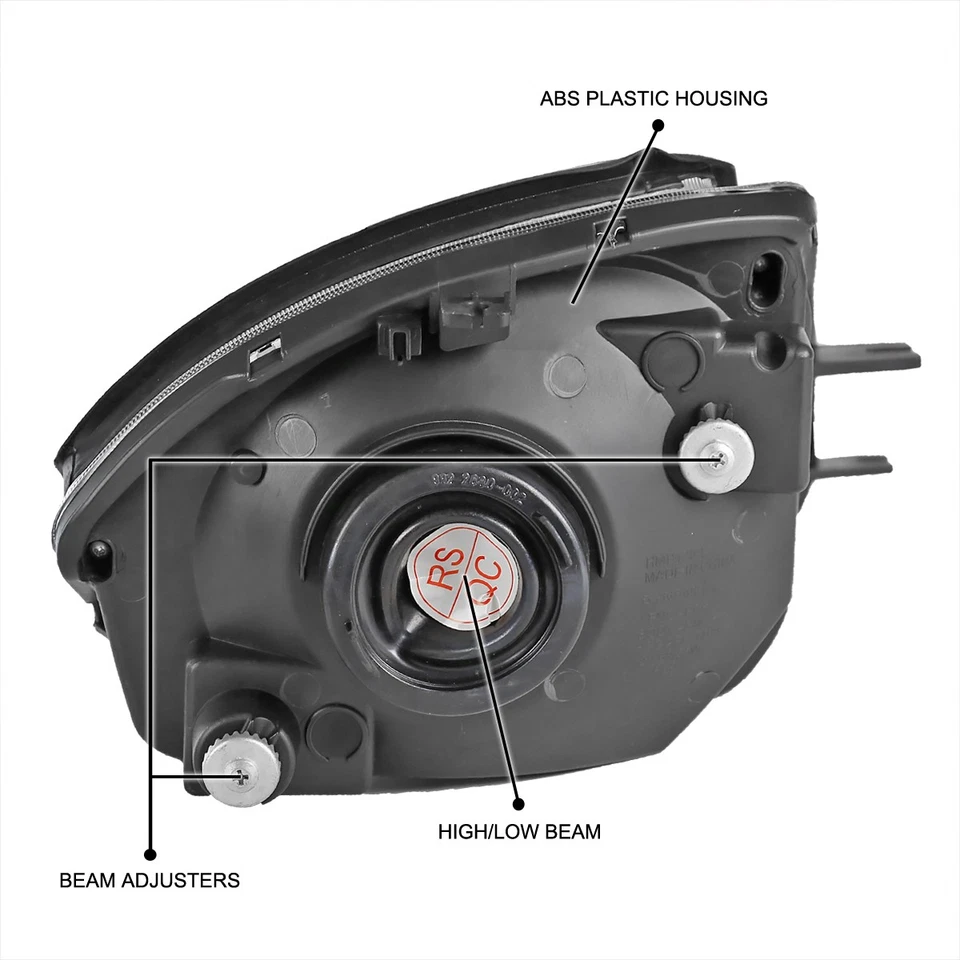 Clear Fits 2000-2005 Mitsubishi Eclipse Headlights Head Lamps Left+Right Pair - Imagem 4 de 4