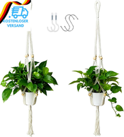 2 Pack Blumenampel HäNgend Innen, Makramee PflanzenhäNger Boho Mit Quaste, 2 S-H