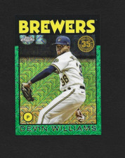 2021 Topps Series 2 Devin Williams 1986 Silver Pack Green Mojo Refractor 37/99
