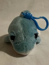 Russ Luvs Dolphin Clip On Keychain Mini Plush Aqua Stuffed 2020 Big Sad Eyes