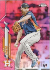 2020 Topps Chrome Update Cy Sneed Pink Refractor SP RC Houston Astros