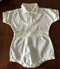 Vintage Toddletime JC Penney 1 Piece Romper Off White NEW With Tags Size NB 0-1M