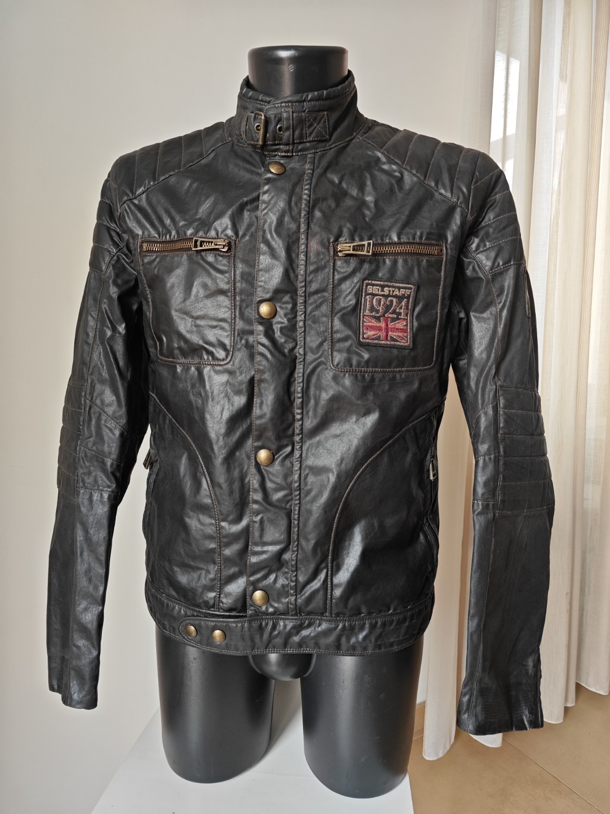Belstaff Weybridge F.C. Waxed Cotton Jacket , black, Size 50, About M-L