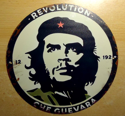 RREVOLUTION  CHE GUEVARA   RETRO BLECHSCHILD ca  20 cm Durchmesser