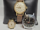 3 Vintage Wind Up Watches. Timex And St Regis. For Parts Or Repair.