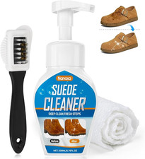 Suede  Nubuck Shoe Cleaner Kit - Professional No-Rinse Foam with Brush  Microf