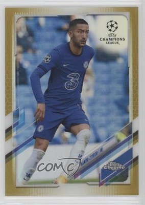 2020-21 Topps Chrome UEFA Champions League Gold Refractor 1/50 Hakim Ziyech 04ae