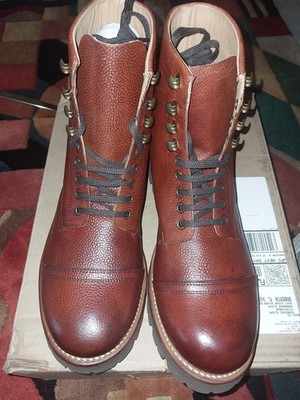 Grenson Bill BNWB SIZE 11 UK FIT G Brown Leather Wiith Logger Sole