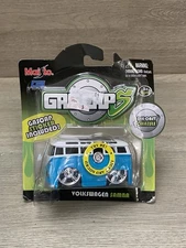 MAISTO GAS CAP CARS ~1960's VW PANEL VAN with WORKING RED LIGHTS & PLAYS MUSIC~