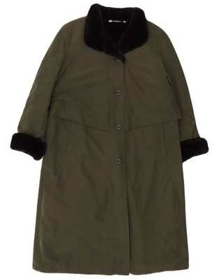 Your Sixth Sense Damen Mantel UK 18 XL Khaki Colourblock Polyester DT18