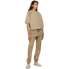 Fear Of God Essentials Sweatshirt Women’s Tan Cotton Cozy Terry Sweatshirt L
