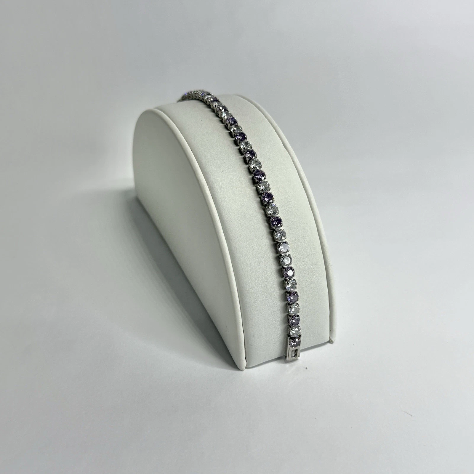 Elegant Tennis Rhinestone Sparkly Silver Tone Vintage Bracelet Jewelry Br242