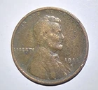 1911-S 1C Lincoln Wheat Cent Semi-Key Date in VG Condition