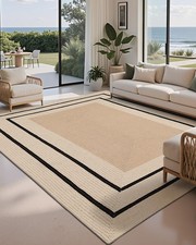 Hand-Woven Jute Natural Area Rug - 5'x8'