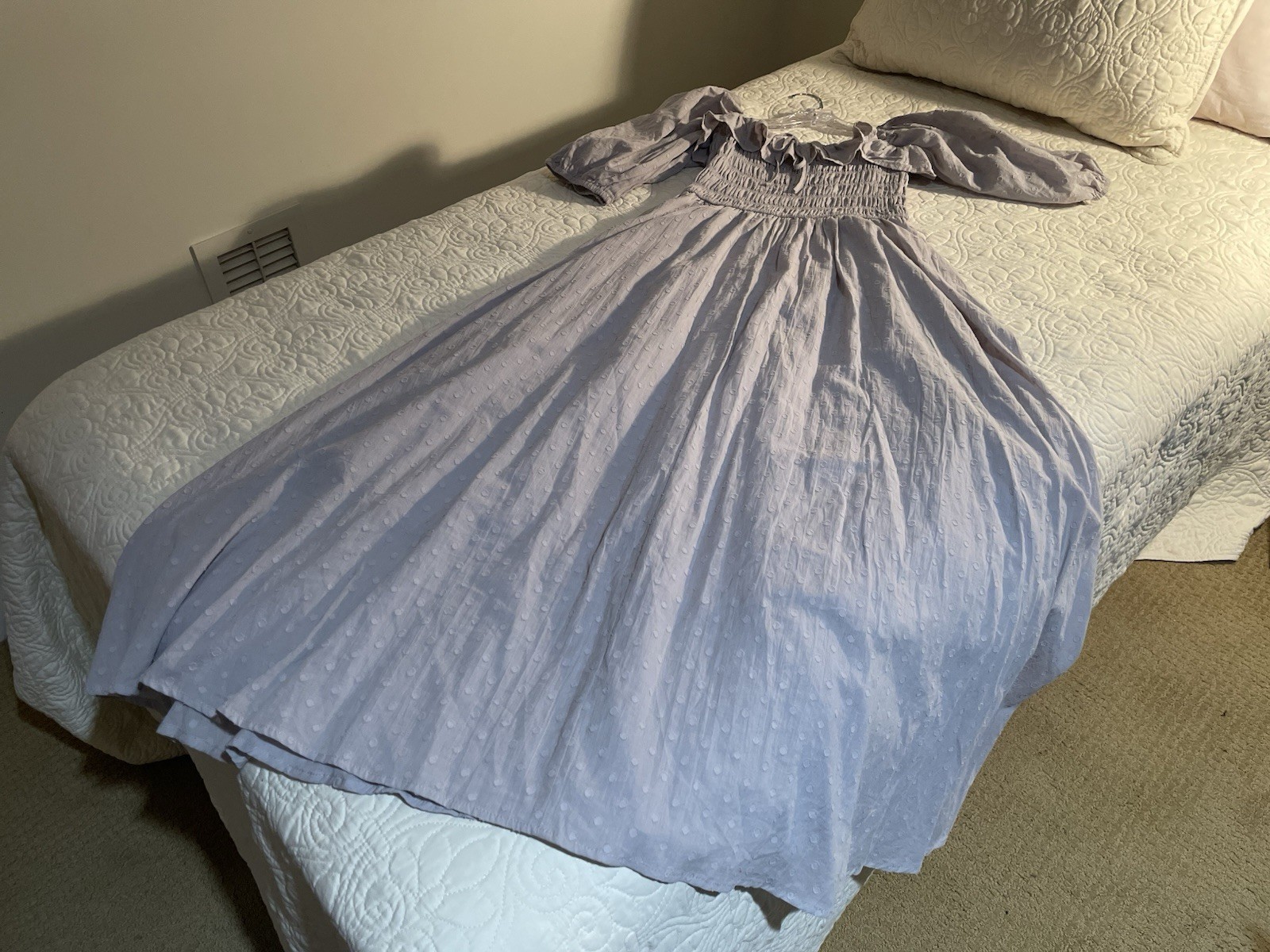 R Vivimos Maxi Dress Sz M Gray Renaissance Milkmaid Coquette Peasant Prairie NWT