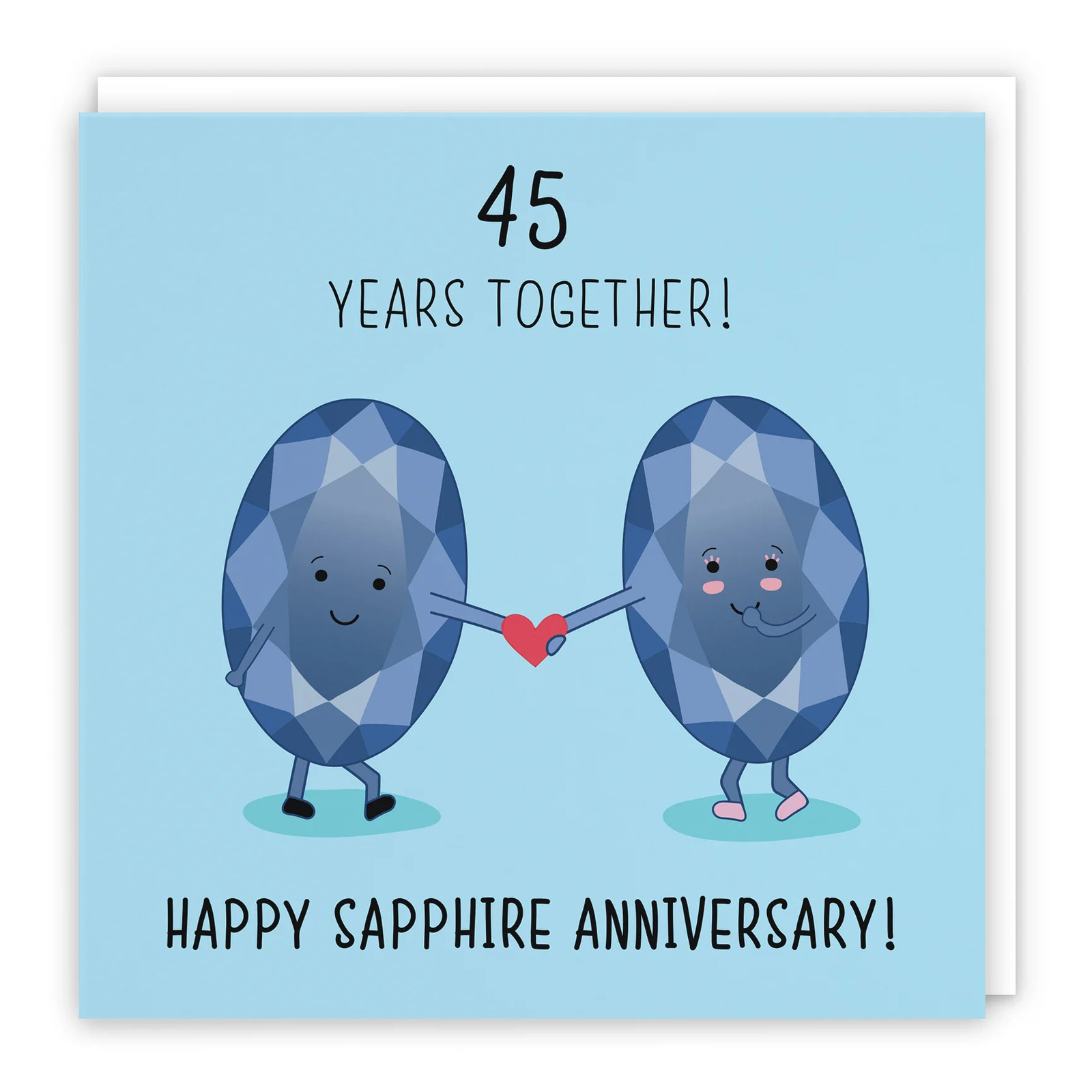 45th Sapphire Anniversary Card Crystal Iconic