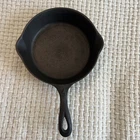 Vintage Lodge #4 Single-Notch Cast Iron Skillet With Inset Heat Ring