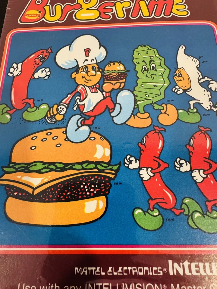 Burgertime Intellivision Mattel Electronics No. 4549 VTG Video Games SEALED!!! - Image 2 of 4