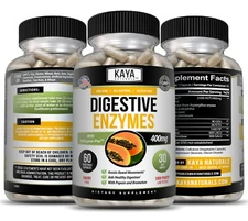 3x 60ct Digestive Enzymes Prebiotic & Probiotic, Gas, Constipation, Bloating Aid