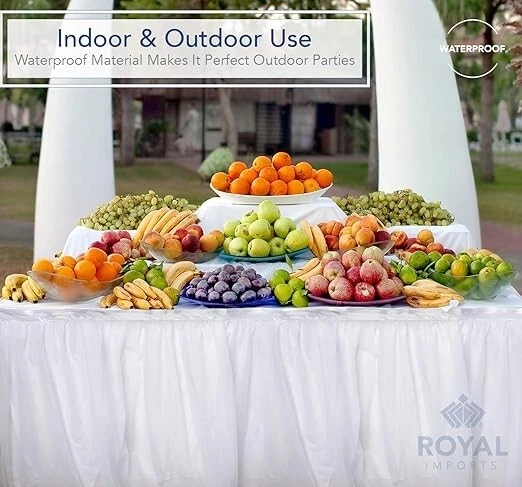 Royal Imports Tulle Table Skirt, Tulling Tablecloth for Wedding, Birthday Party, - Image 3 of 3
