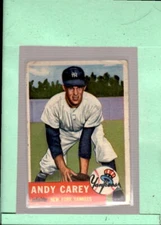 1953 Topps #188 Andy Carey G Good RC Rookie Yankees ID:50724