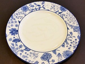 Vintage-England-Royal-Stafford-Blue-amp-White-Fine-Earthenware-11-034-Dinner-Plate