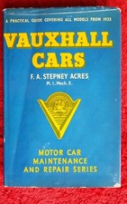Vauxhall Cars 1933 inc. 6 25 10 12 14 Velox Cresta Victor Wyvern CA Vans 1961 VG