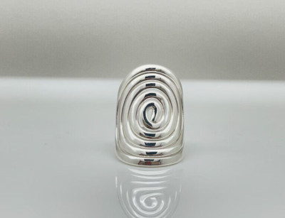 Silver Spiral Ring - 925 Sterling Silver Handmade Ring Silver Band Ring VTR