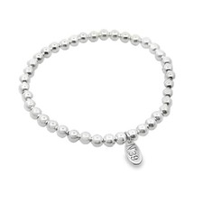 Childs Bracelet 925 Sterling Silver Bead Ball Elastic RRP 29 BR0601040 BOX