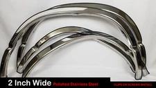 Fits 02-08 Ram Truck 4 PC Set Chrome Polished Stainless Steel "Long" Fender Trim