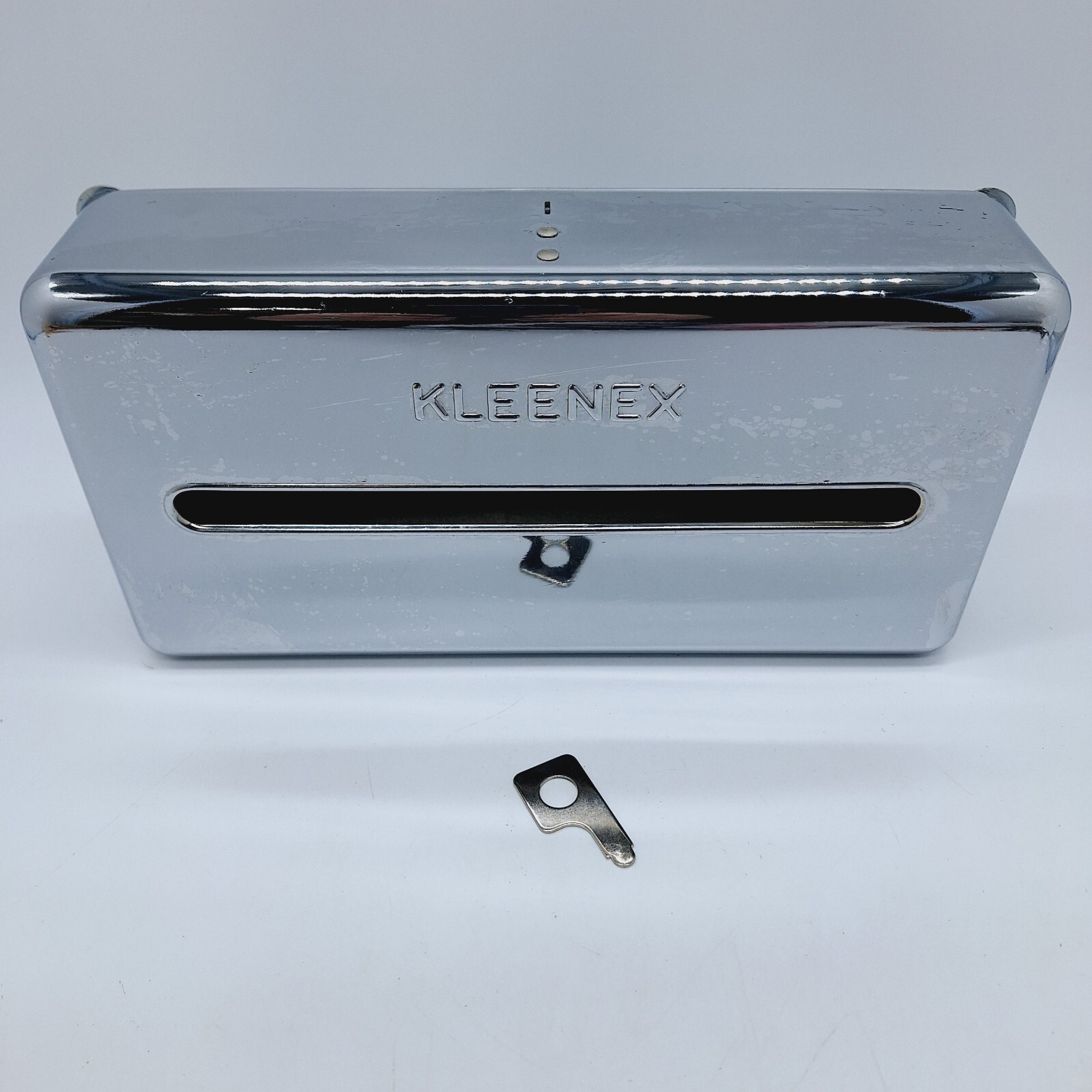 Vintage Commercial Kleenex Tissue Wall Mount Dispenser Metal Chrome Box