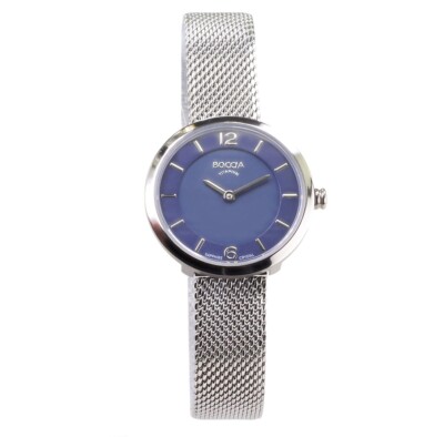 - 25 %   Boccia Damen  Uhr 3266-05 Titan 28 mm Ø SAPHIR GLAS Milanaiseband Neu