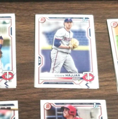 STEVEN HAJJAR 2021 BOWMAN DRAFT CARD BD-161 REDS/TWINS (FIRST ROOKIE BASE)