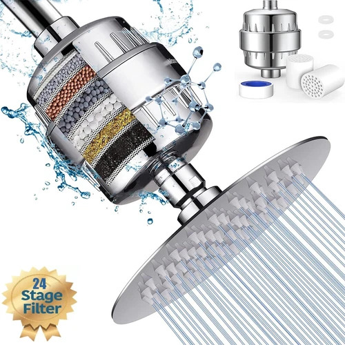 24 Stage Shower Head Filter Purifier with Filter for Hard Water Softener - Picture 2 of 16